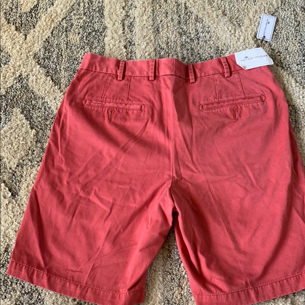 Peter Millar Red Flat Front Shorts - Picture 5 of 5